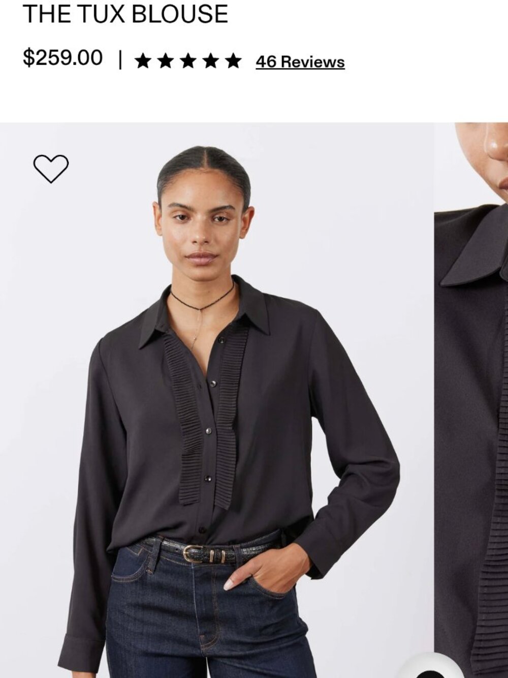 Ruti the Tux  blouse black size 10 (M~L) New
